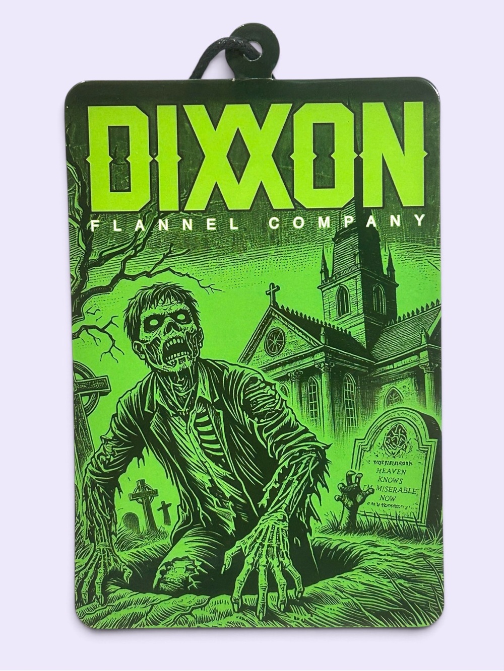 Dixxon Flannel Sticker Hang Tag The Undead Party Shirt PS-UNDEAD New